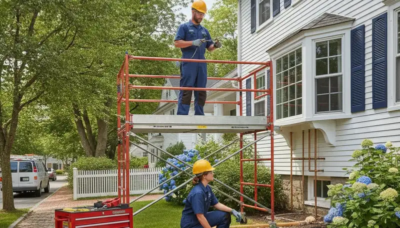 Burlington MA plumber repairing a pipe for reliable plumbing service