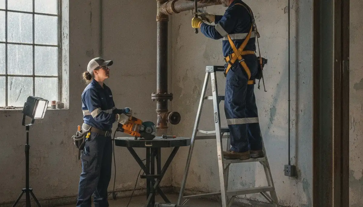 Plumber repairing a sink in Burlington, MA for professional plumbing repair service