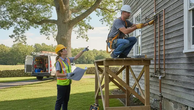 Professional Burlington MA plumber providing plumbing repair services for a local home or business