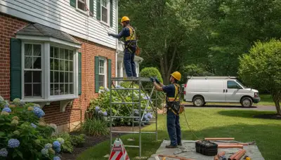 Burlington, MA plumber repairing a residential pipe for plumbing service