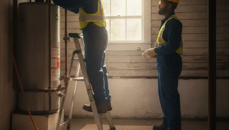 Plumber repairing a pipe in Burlington, MA for reliable plumbing service