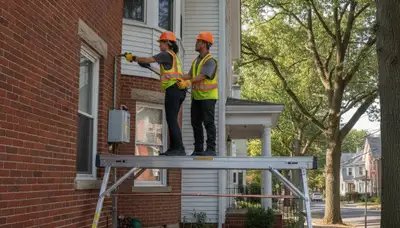 Burlington MA plumber repairing a leak for a local plumbing repair service