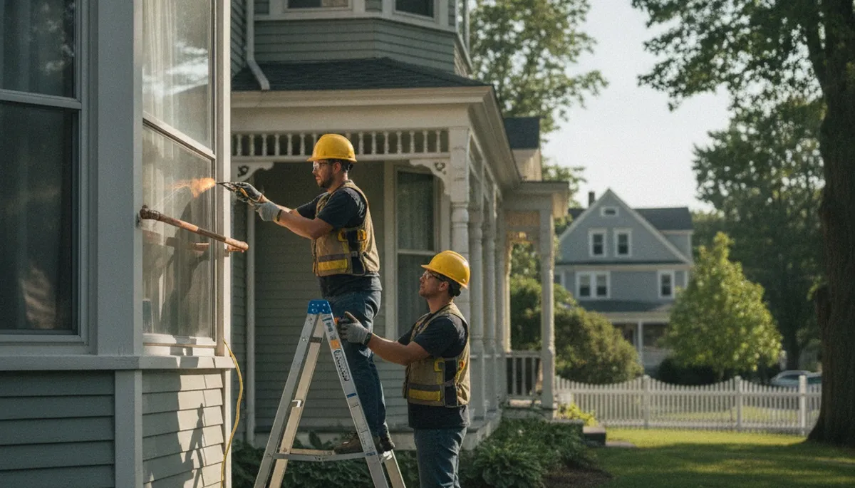 Plumber repairing a sink leak in Burlington, MA for residential plumbing service