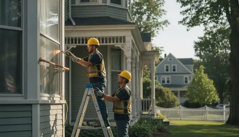 Plumber repairing a sink leak in Burlington, MA for residential plumbing service