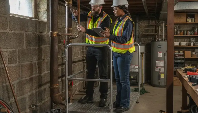 Plumber repairing a pipe in Burlington, MA for plumbing repair service