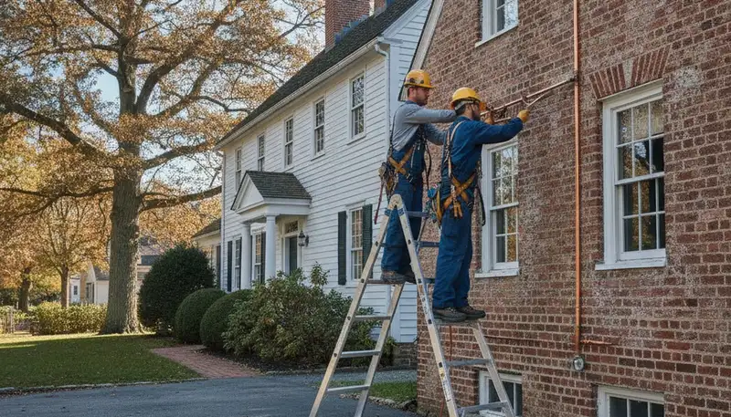 Burlington, MA plumber repairing a residential leak for a local plumbing service