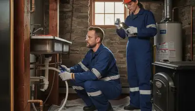 Burlington, MA plumber repairing a residential plumbing fixture for local home service needs