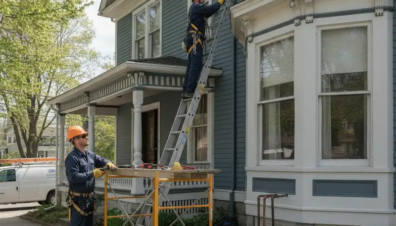 Burlington, MA plumber repairing a leaking pipe for a plumbing repair service