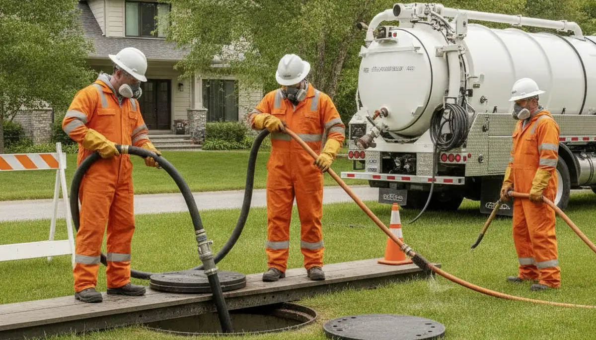 Septic tank cleaning service in Burlington, MA for home plumbing maintenance