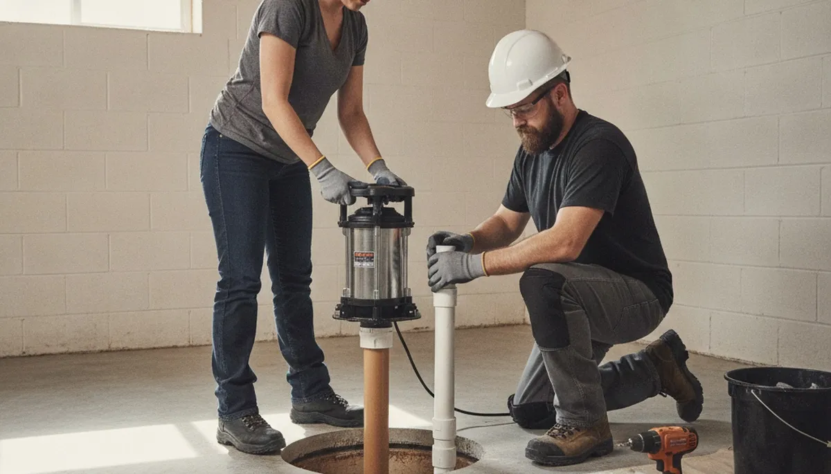 Burlington, MA plumber installs sump pump for home flood prevention