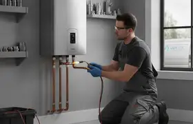 Water heater repair service icon for plumbing business in Burlington, MA